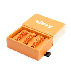 Blissy Skinny Scrunchies in Coral