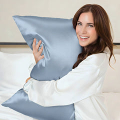 Pillowcase in Ash Blue, King Size