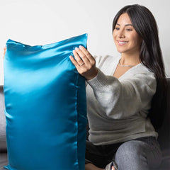 Pillowcase, Aqua, Queen