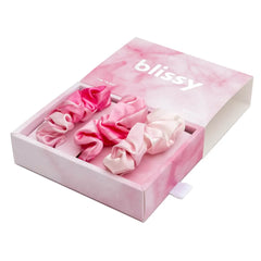 Blissy Scrunchies in Pink Tie-Dye