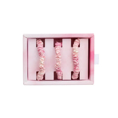 Blissy Skinny Scrunchies in Pink Tie-Dye