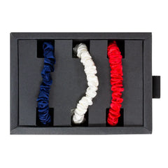 Blissy Skinny Scrunchies in Red, White, and Blue