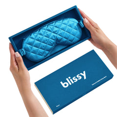 Aqua Diamond Quilted Sleep Mask
