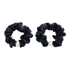 Blissy Pearl Scrunchie - Black