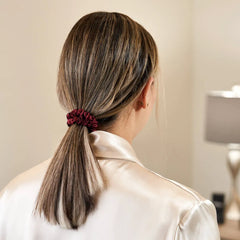 Blissy Skinny Scrunchies in Burgundy