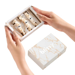 Blissy Skinny Scrunchies in Champagne Marble