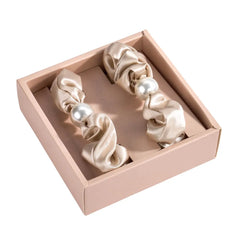 Blissy Pearl Scrunchies in Champagne