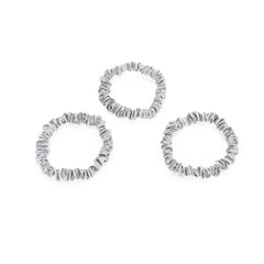 Blissy Skinny Scrunchies in Silver