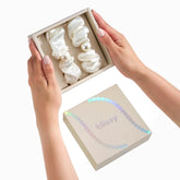 Blissy Pearl Scrunchie - White