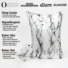 Pillowcase in Light Marble, Standard Size
