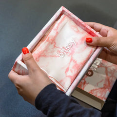 Pillowcase in Rose White Marble, Queen Size