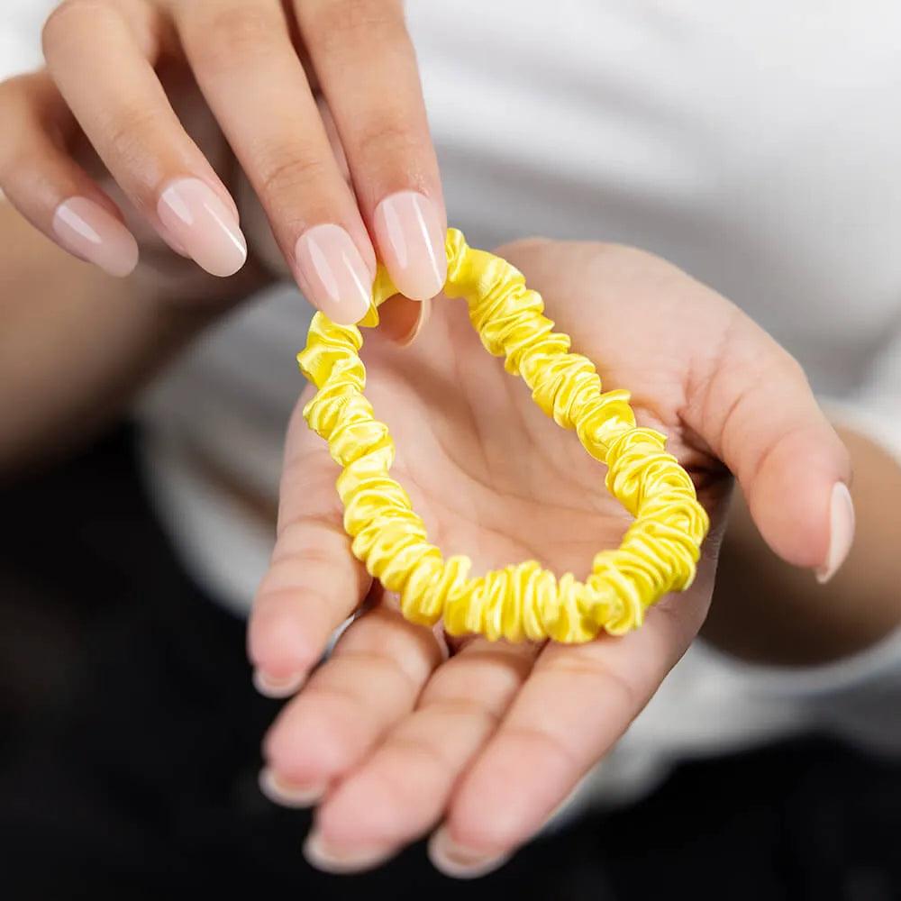 Blissy Skinny Scrunchies in Sunshine Yellow