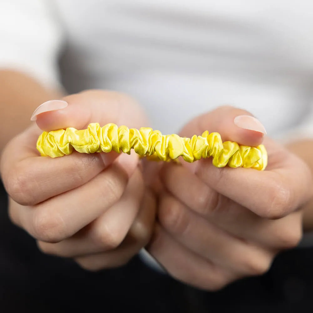 Blissy Skinny Scrunchies in Sunshine Yellow