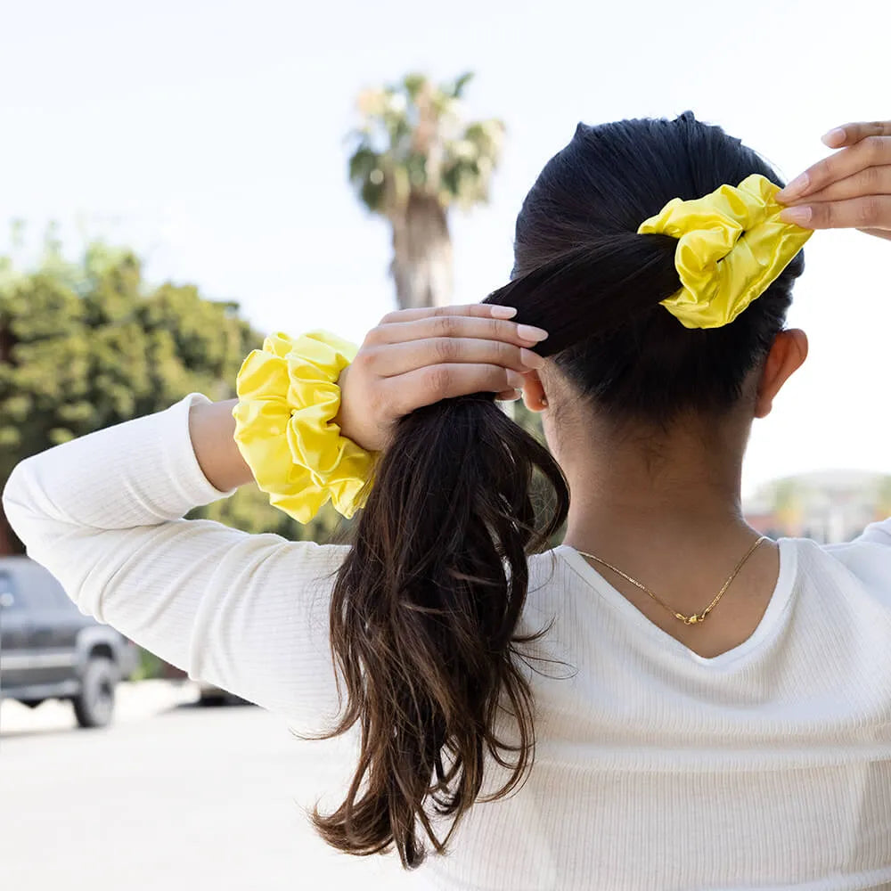 Blissy Scrunchies in Sunshine Yellow