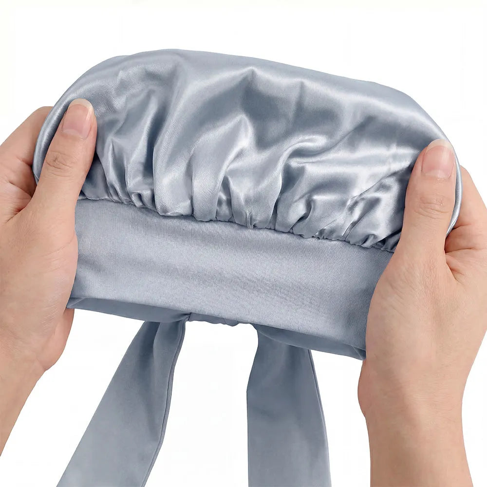 Blissy Bow Bonnet in Ash Blue