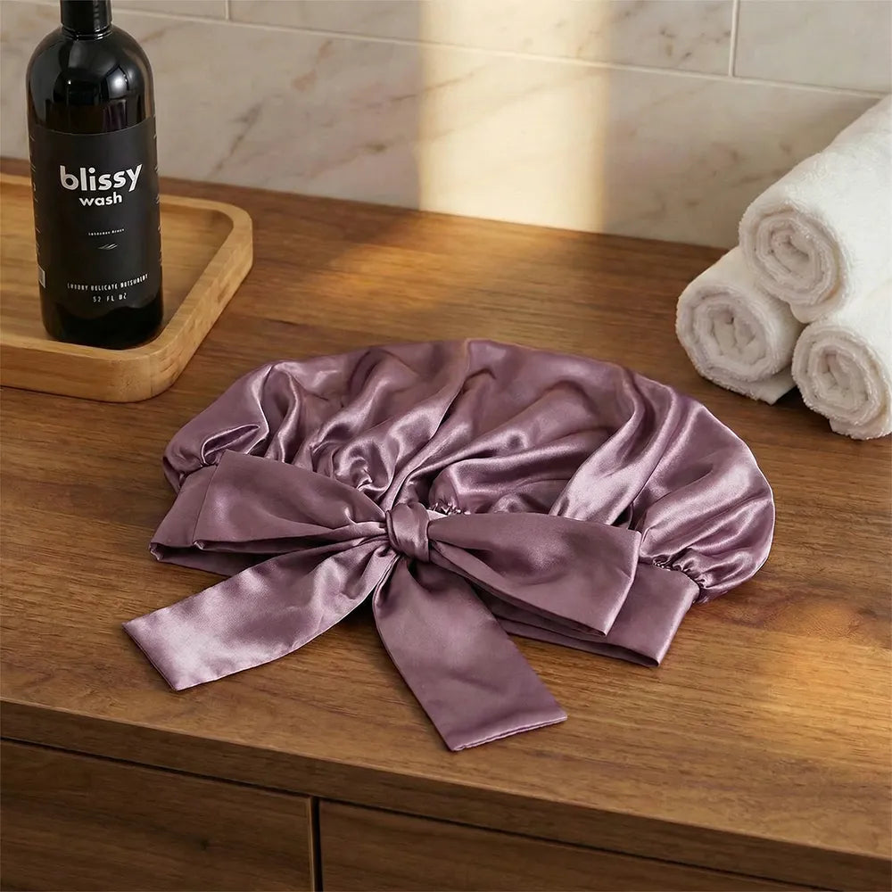 Blissy Bow Bonnet in Plum