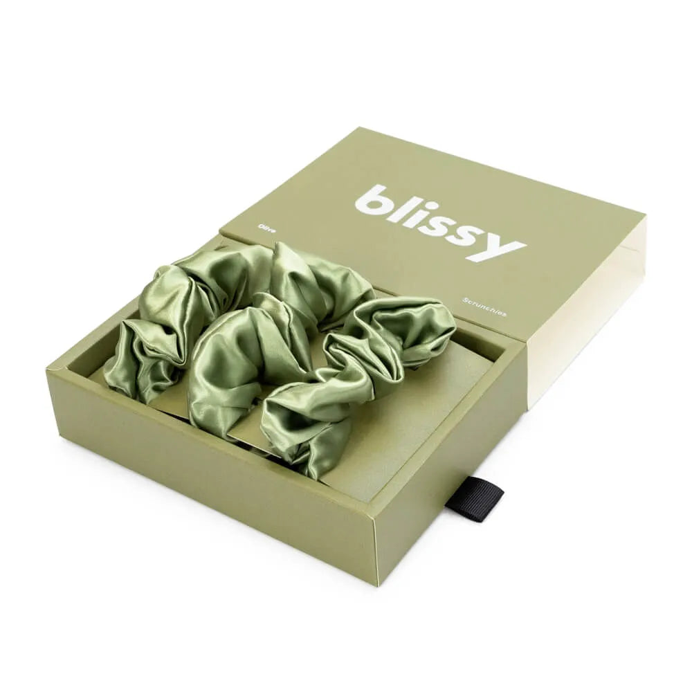 Blissy Scrunchies in Olive