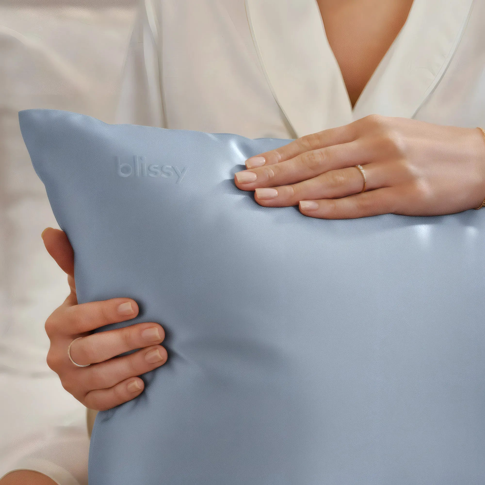 Pillowcase in Ash Blue, Standard Size