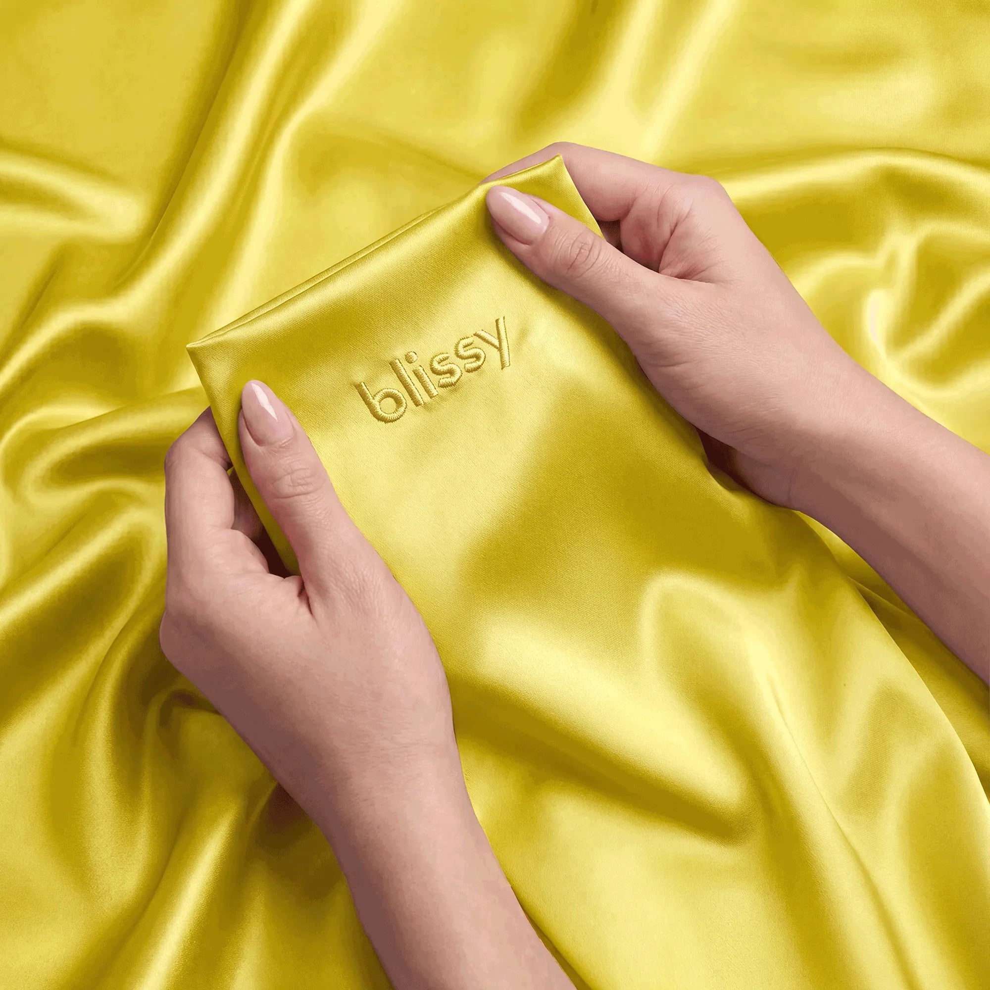 Pillowcase in Sunshine Yellow, Queen Size