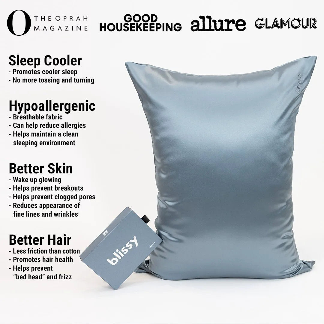 Pillowcase in Ash Blue, Standard Size