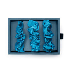 Blissy Scrunchies in Aqua