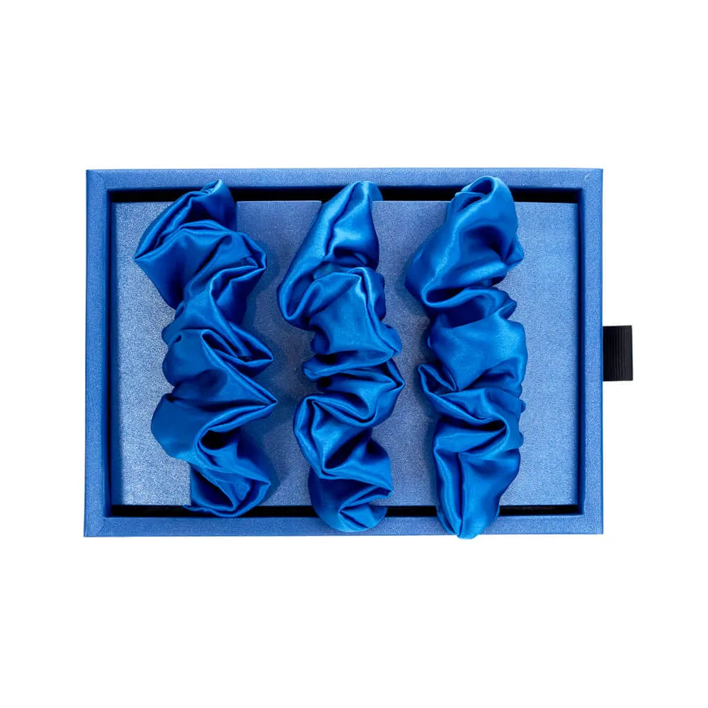Blissy Scrunchies in Azure