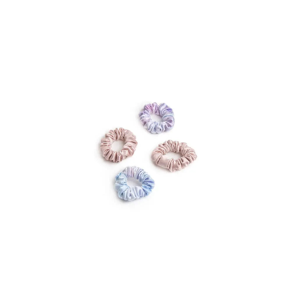Blissy Scrunchies 9-Piece Set in Black, White, Pink, and Tie-Dye
