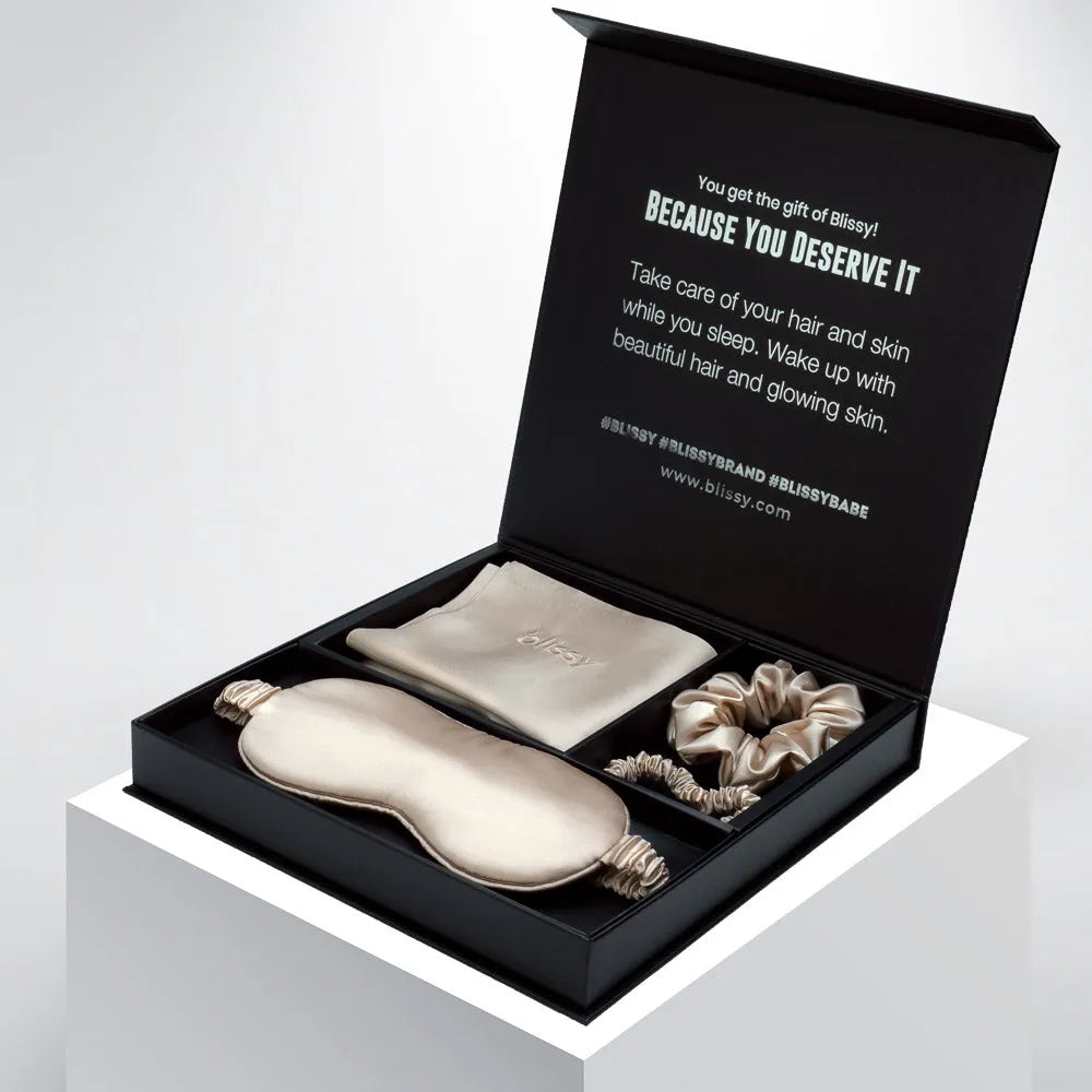 Blissy Dream Set in Champagne, Queen Size
