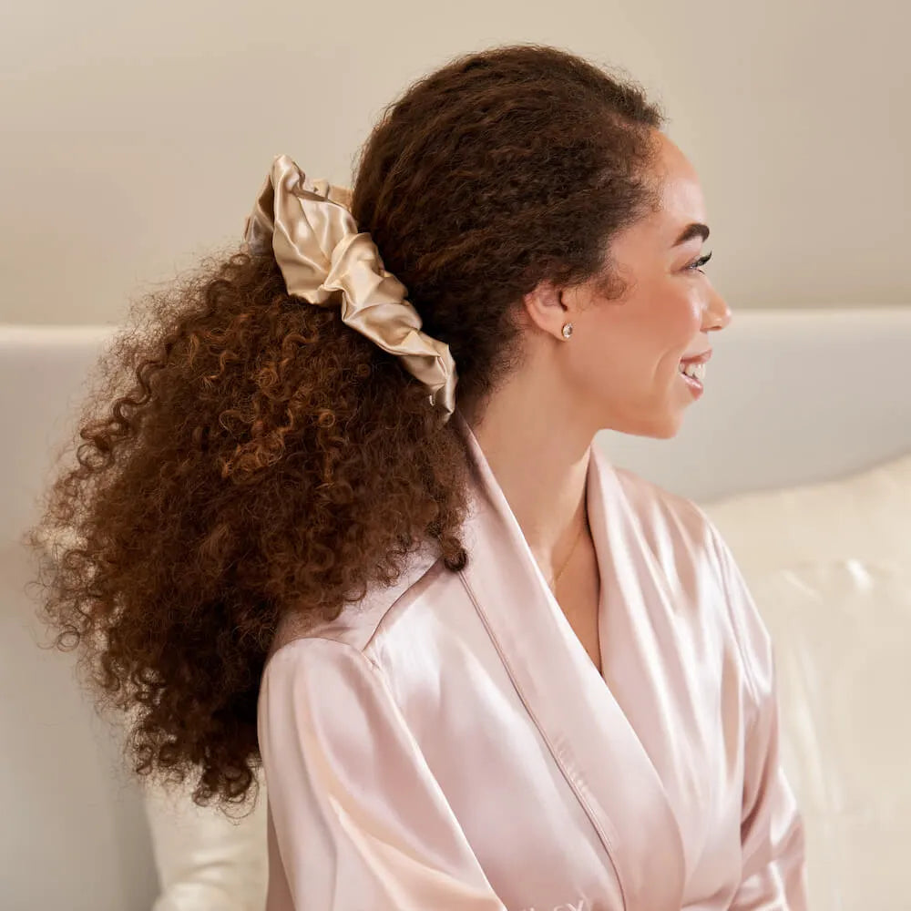 Blissy Oversized Scrunchie in Champagne