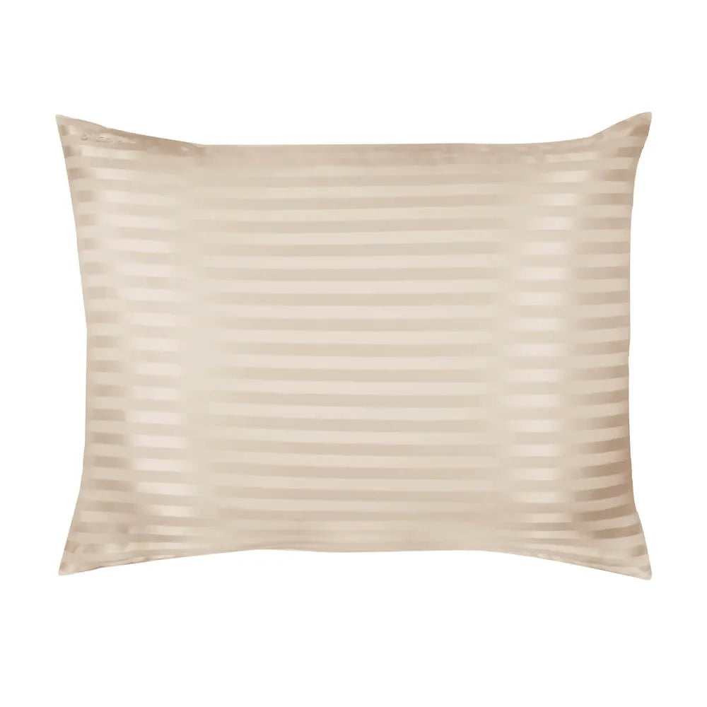 Champagne Striped Standard Pillowcase