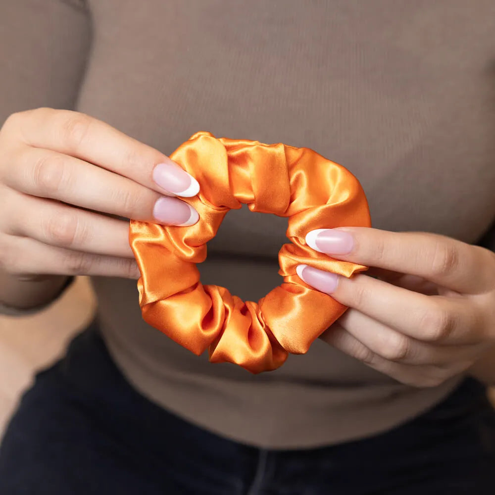 Blissy Scrunchies in Coral
