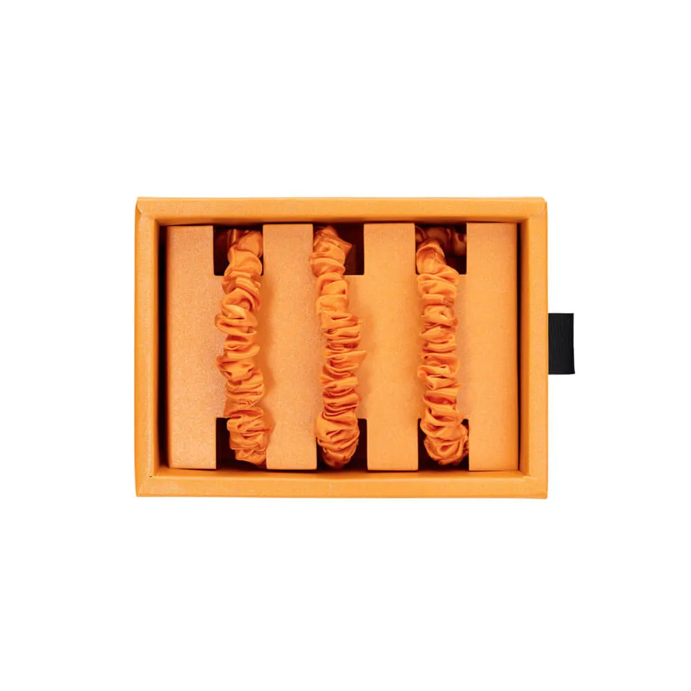 Blissy Skinny Scrunchies in Coral