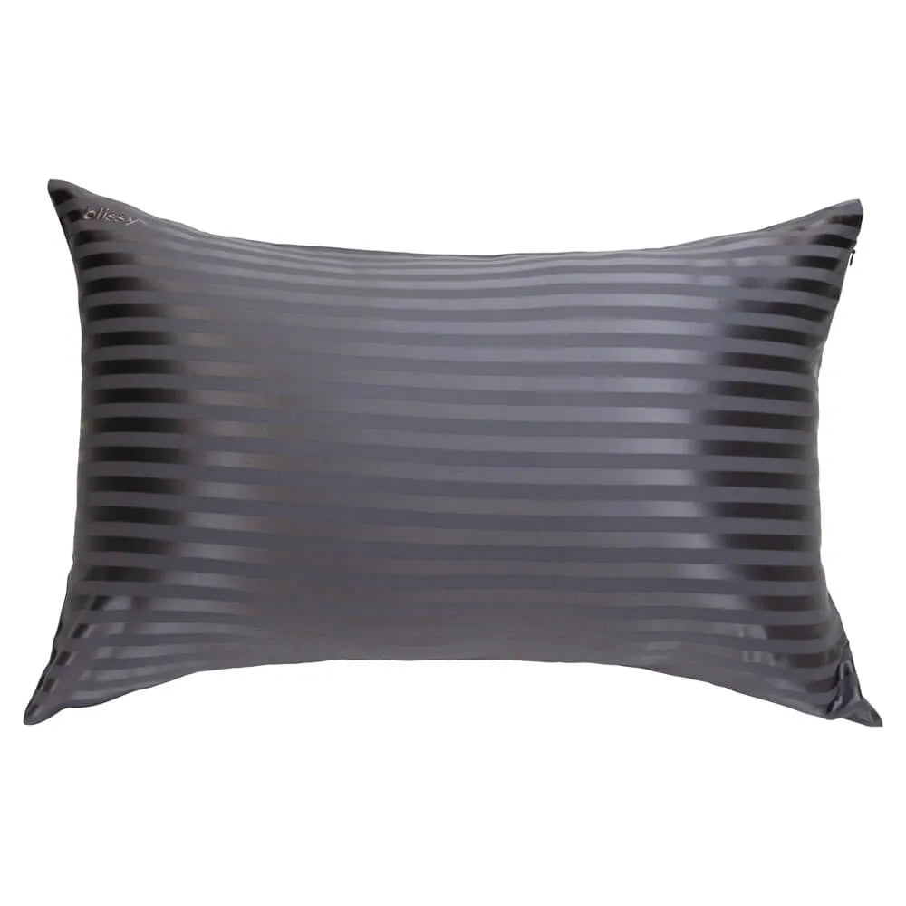Queen Grey Striped Pillowcase