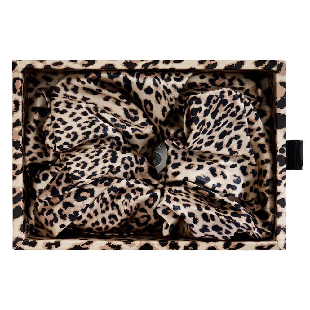 Blissy Oversized Scrunchie in Leopard Print