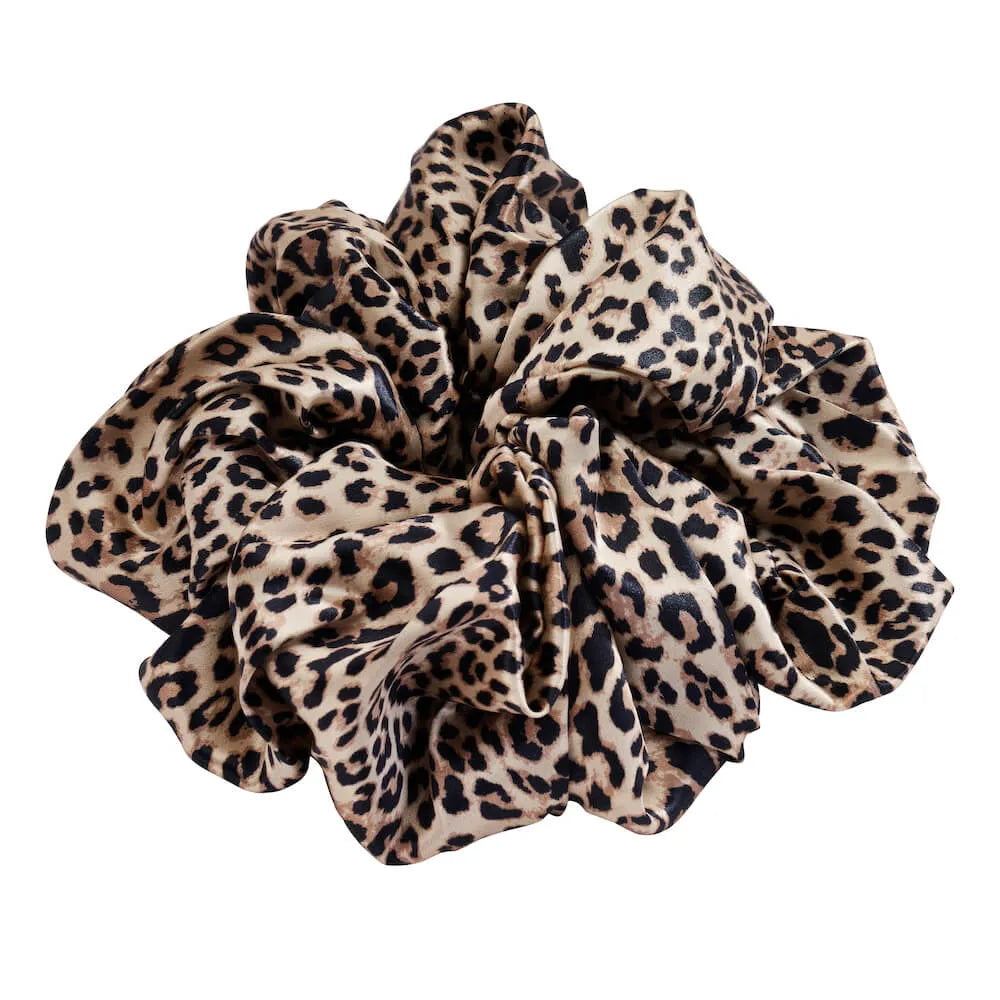 Blissy Oversized Scrunchie in Leopard Print