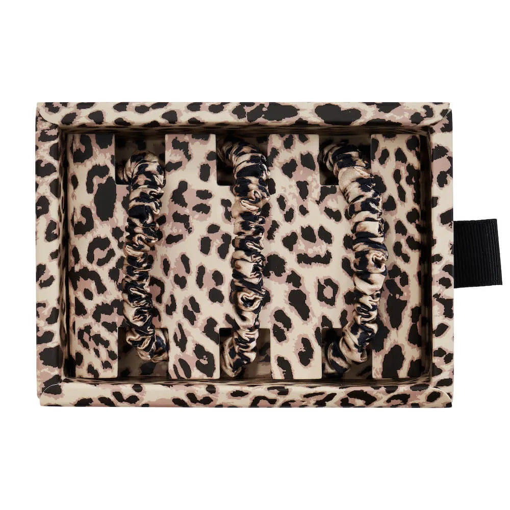 Blissy Skinny Scrunchies in Leopard