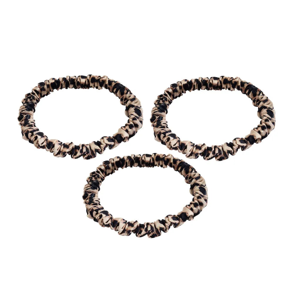Blissy Skinny Scrunchies in Leopard