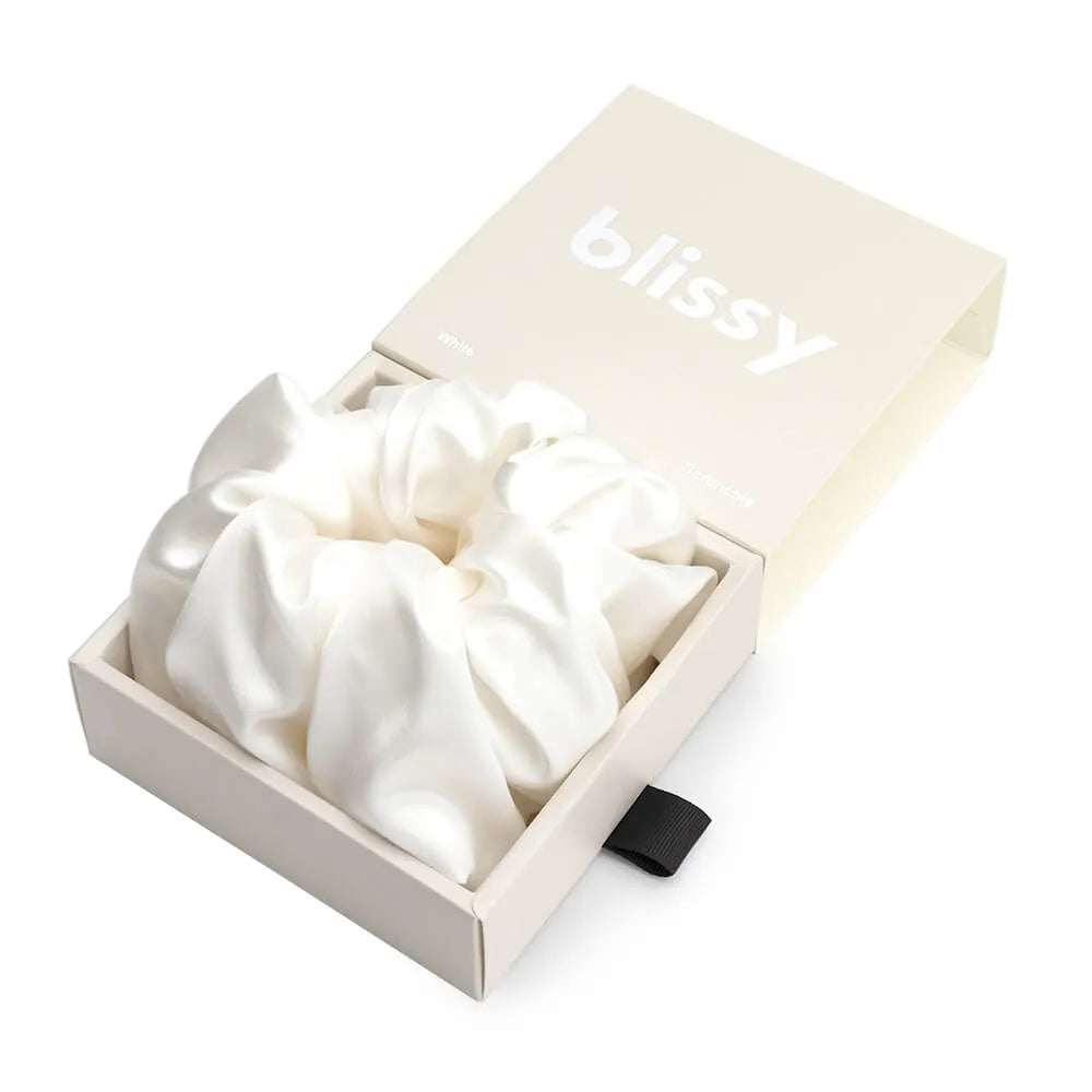 Blissy Extra Large Scrunchie - White