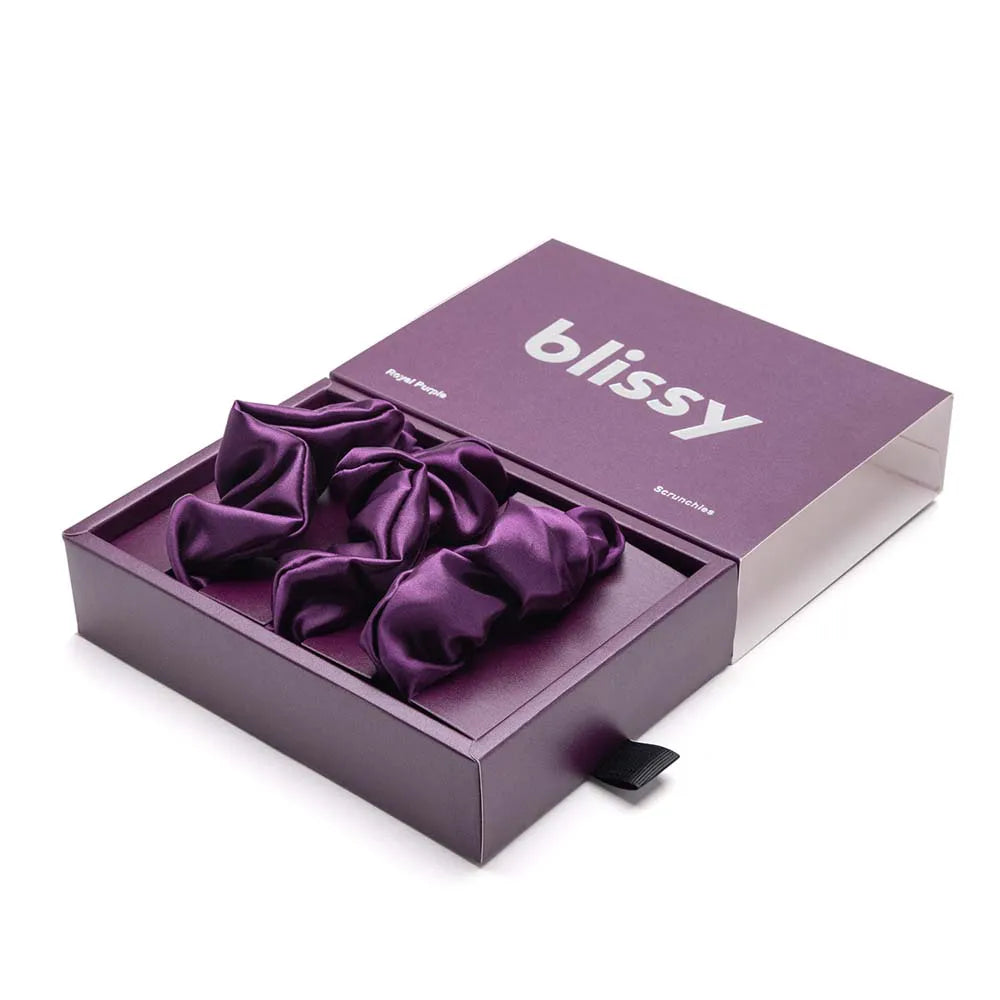 Blissy Scrunchies in Royal Purple