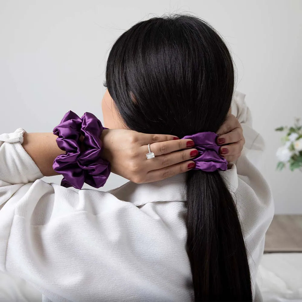 Blissy Scrunchies in Royal Purple