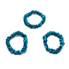 Blissy Skinny Scrunchies in Aqua