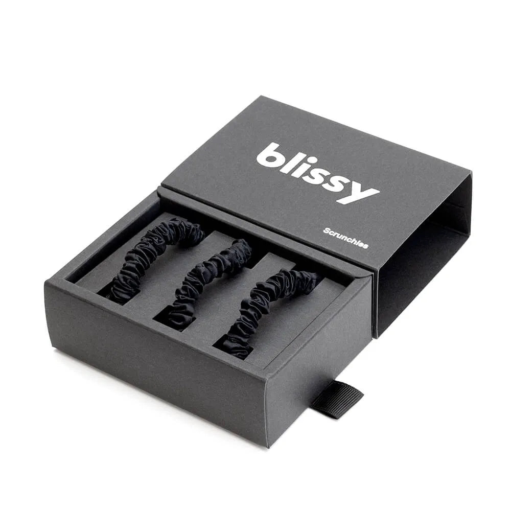 Blissy Skinny Scrunchies in Black