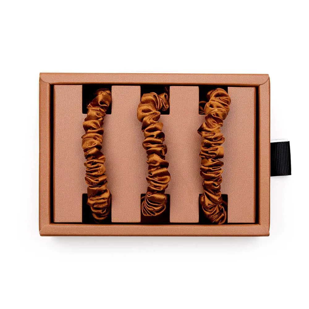 Blissy Skinny Scrunchies in Bronze