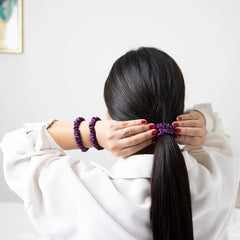 Blissy Skinny Scrunchies in Royal Purple