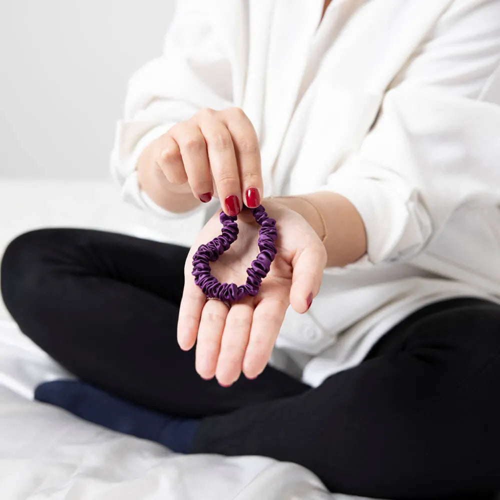 Blissy Skinny Scrunchies in Royal Purple