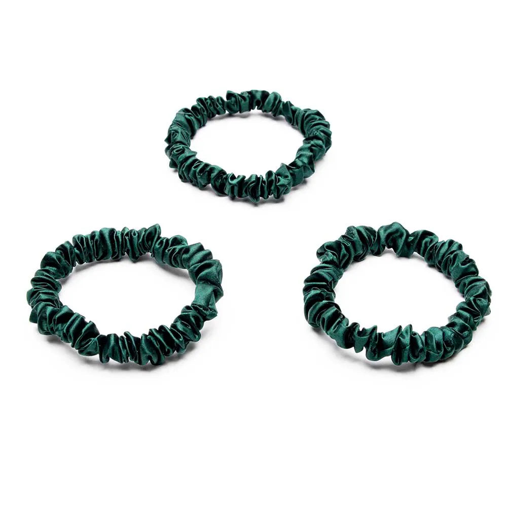 Blissy Skinny Scrunchies in Emerald