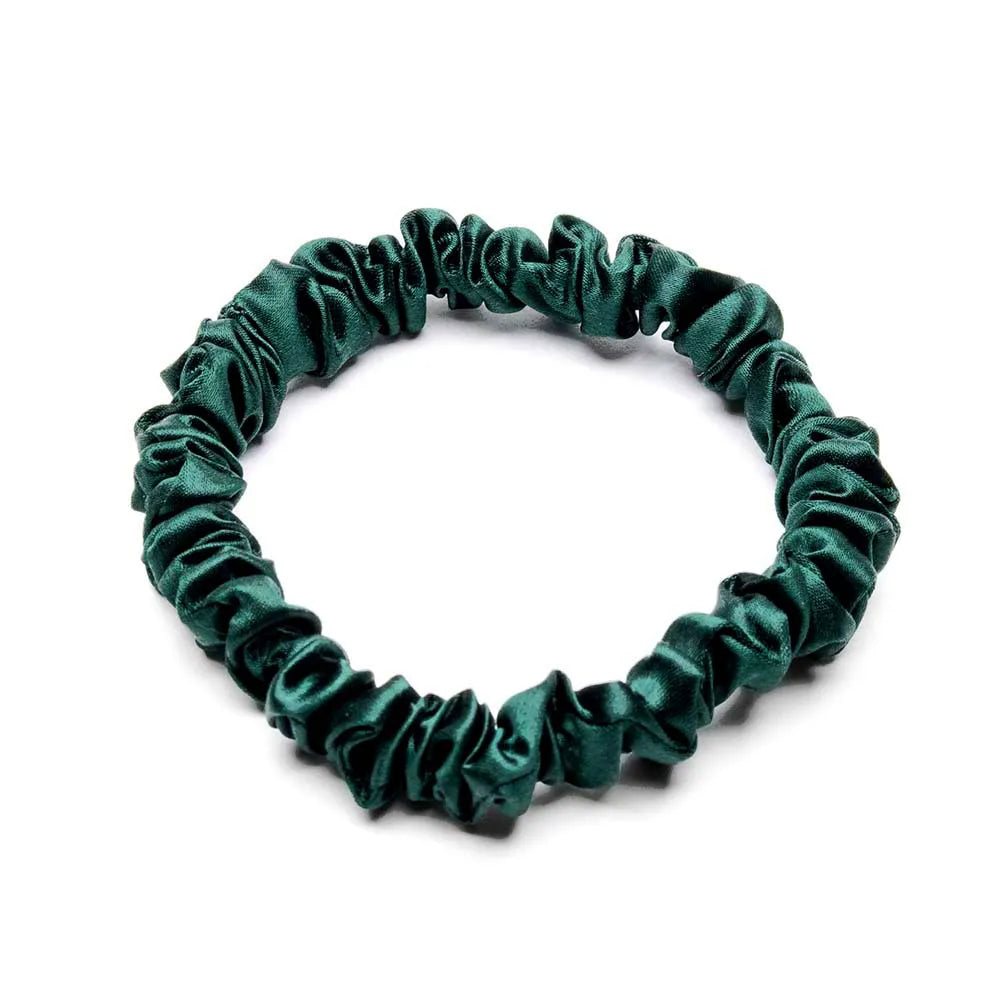 Blissy Skinny Scrunchies in Emerald