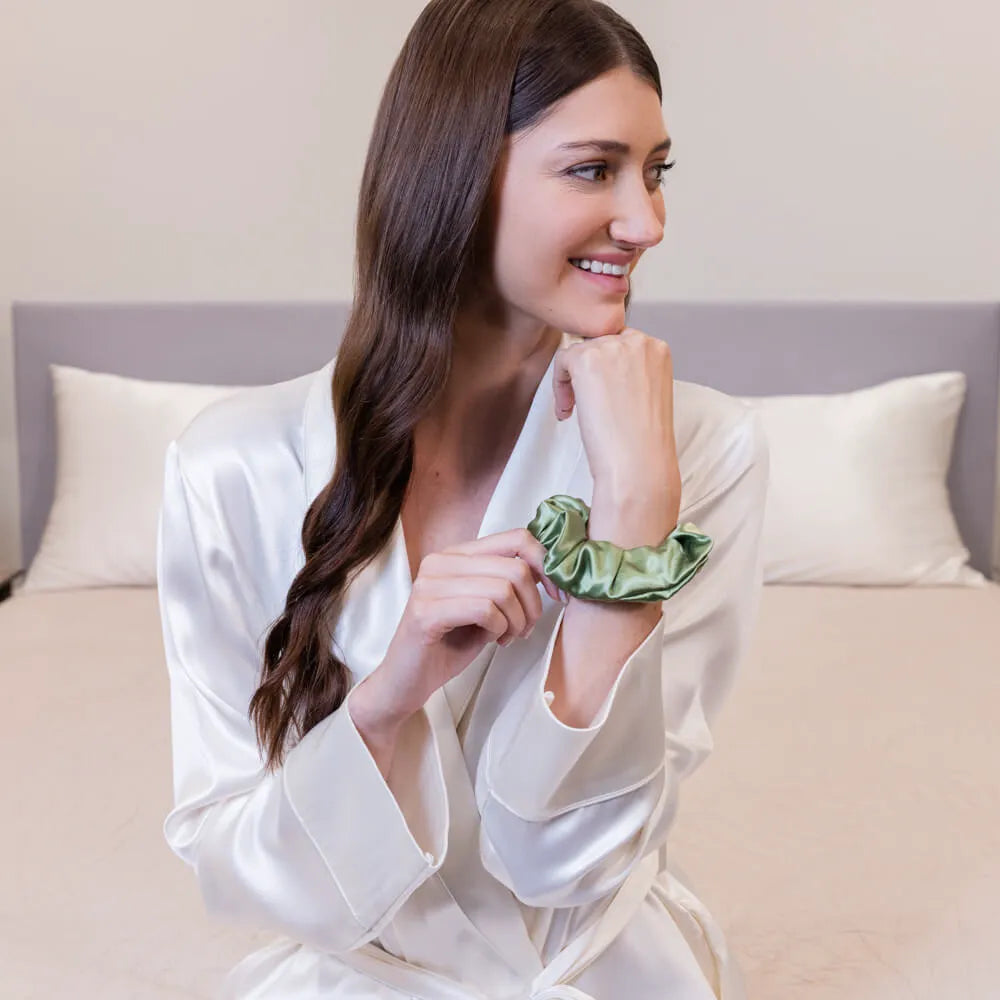 Blissy Scrunchies in Olive