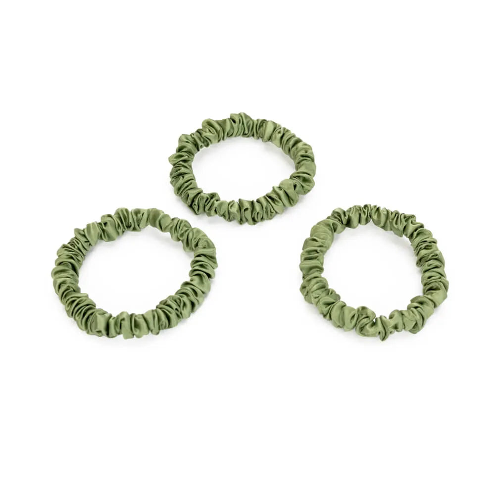 Blissy Skinny Scrunchies in Olive