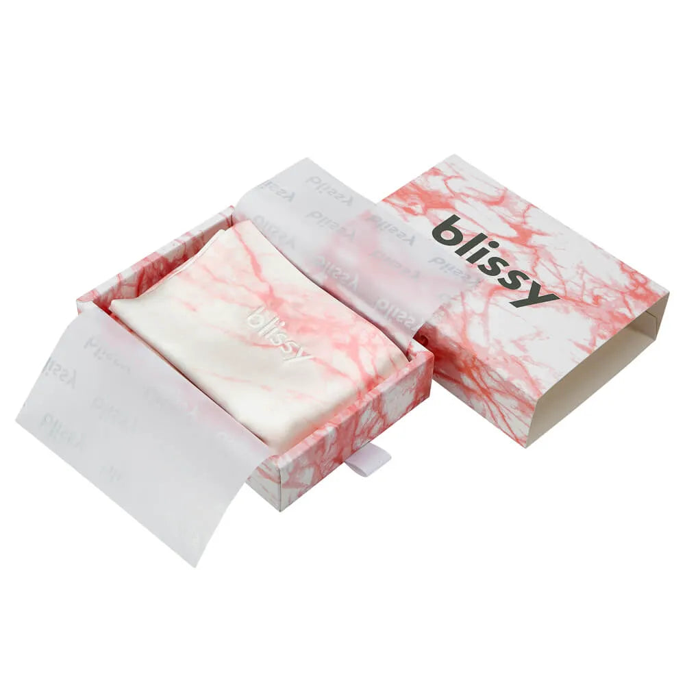 Pillowcase in Rose White Marble, King Size